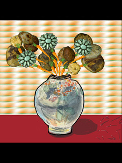 Vase with Stone Flowers
